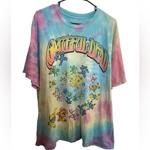 Grateful Dead Band Tie Dye Graphic Tee Men’s XXL 2X Trashed Thin